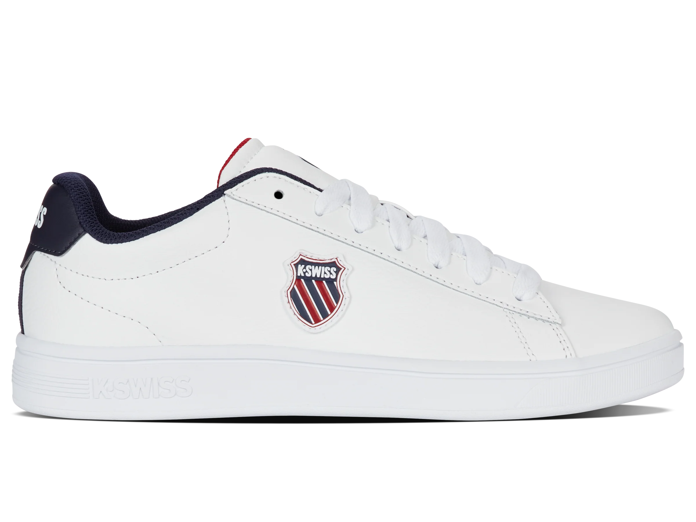 04412-983-M | COURT SHIELD II | WHITE/PEACOAT/SAMBA RED
