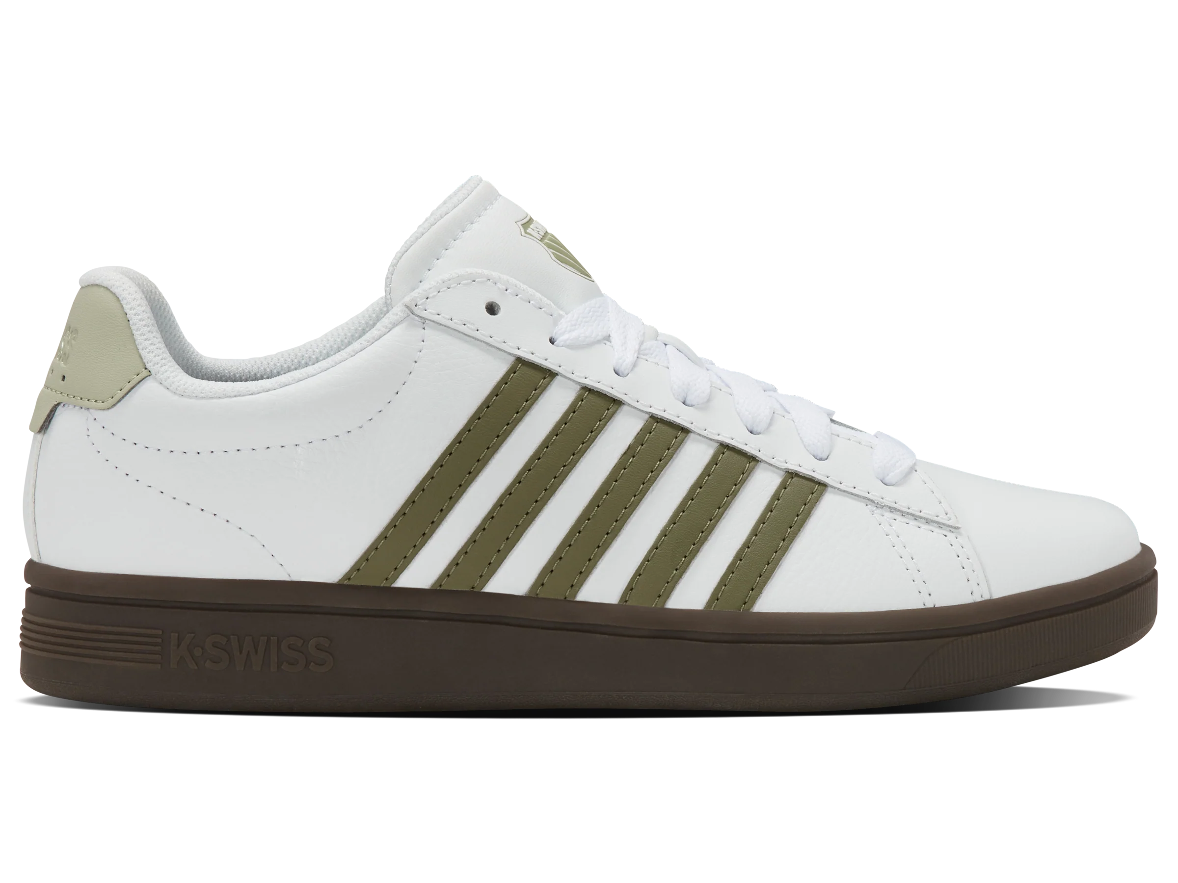 04413-125-M | COURT TIEBREAK II | WHITE/BURNT OLIVE/COLA GUM/ALFALFA