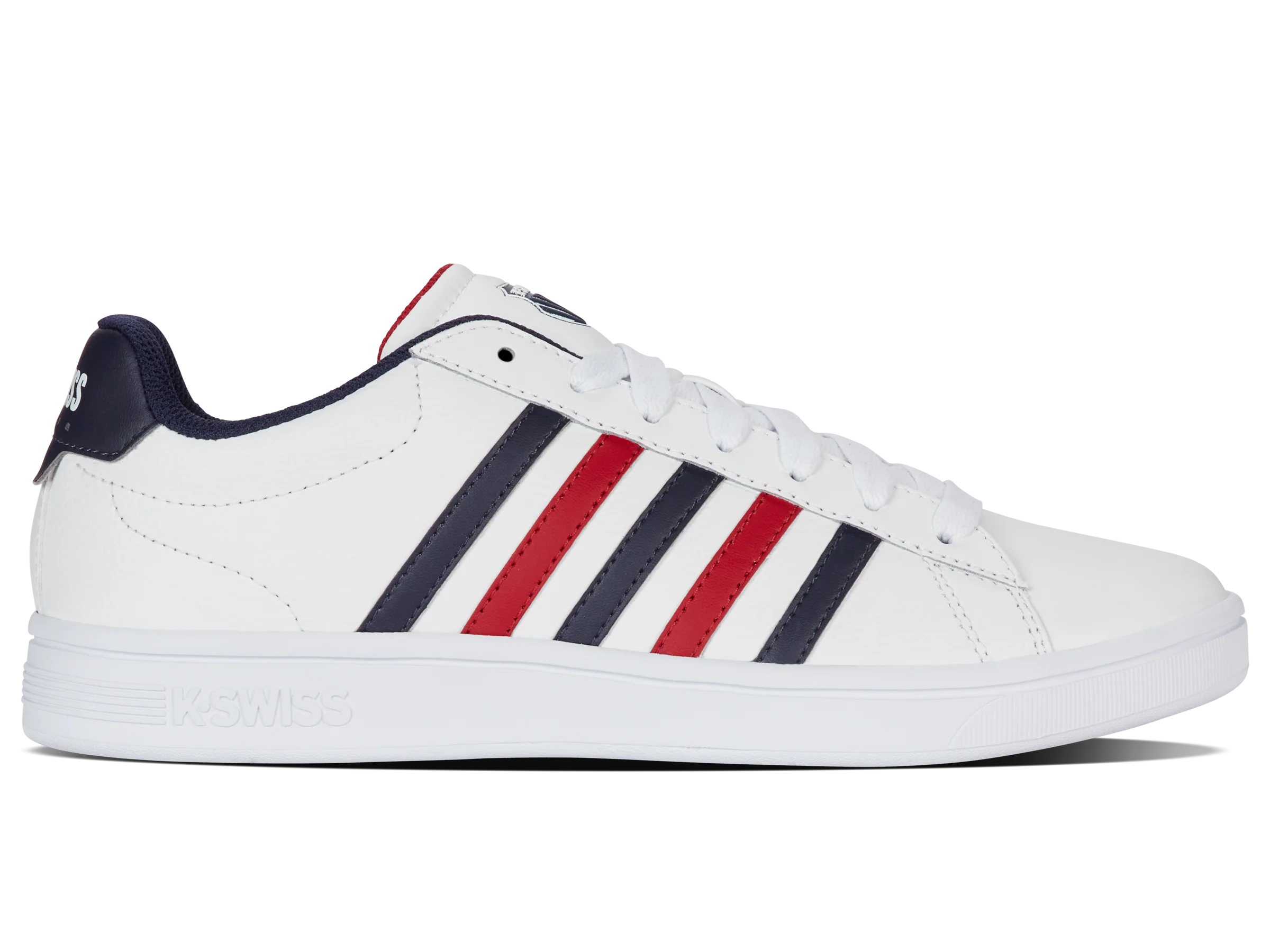 04413-983-M | COURT TIEBREAK II | WHITE/PEACOAT/SAMBA RED