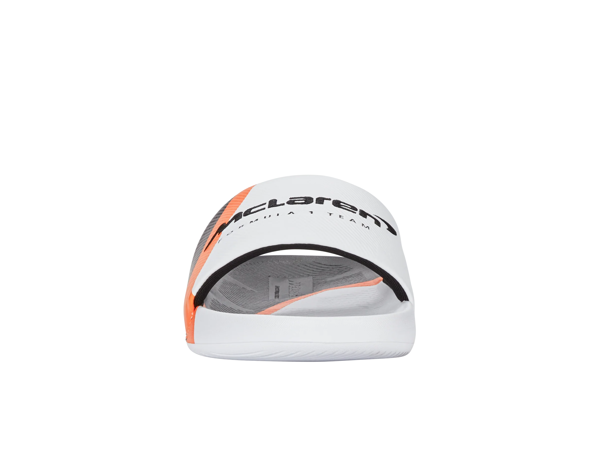 04422-196-M | SLIDE SANDAL X MCLAREN F1 TEAM | WHITE/BLACK/PAPAYA - Image 3
