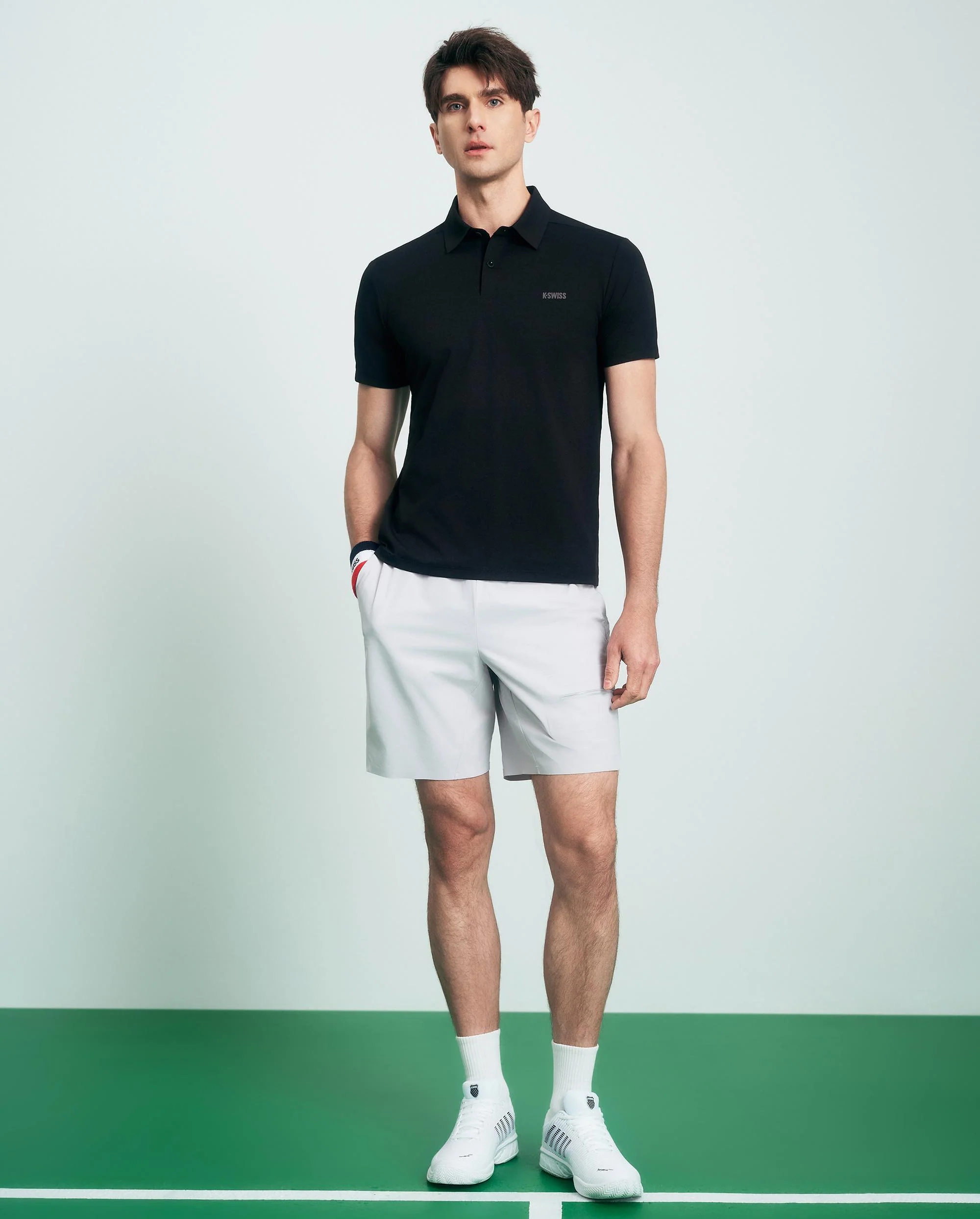 1011571-008 | MEN'S UPF50+ SWEAT ABSORB QUICK-DRY POLO SHIRT | BLACK - Image 3