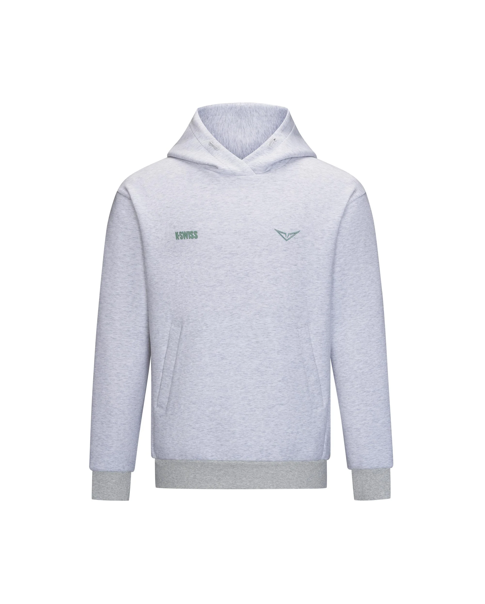 1713351-099 | K- SWISS X ANDREY RUBLEV UNISEX LOGO HOODIE | GREY