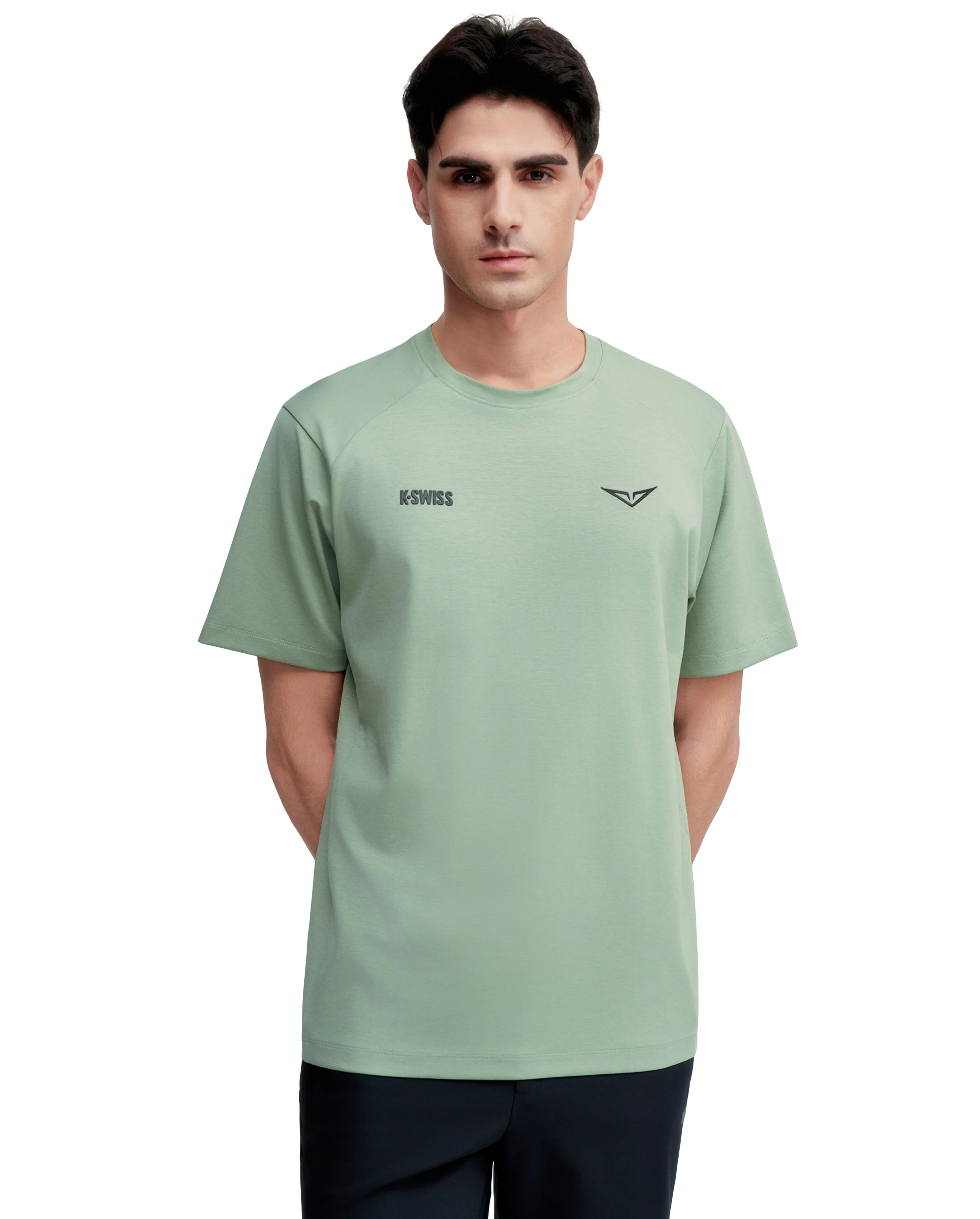 1713352-207 | K- SWISS X ANDREY RUBLEV UNISEX LOOSE FIT T-SHIRT | KHAKI