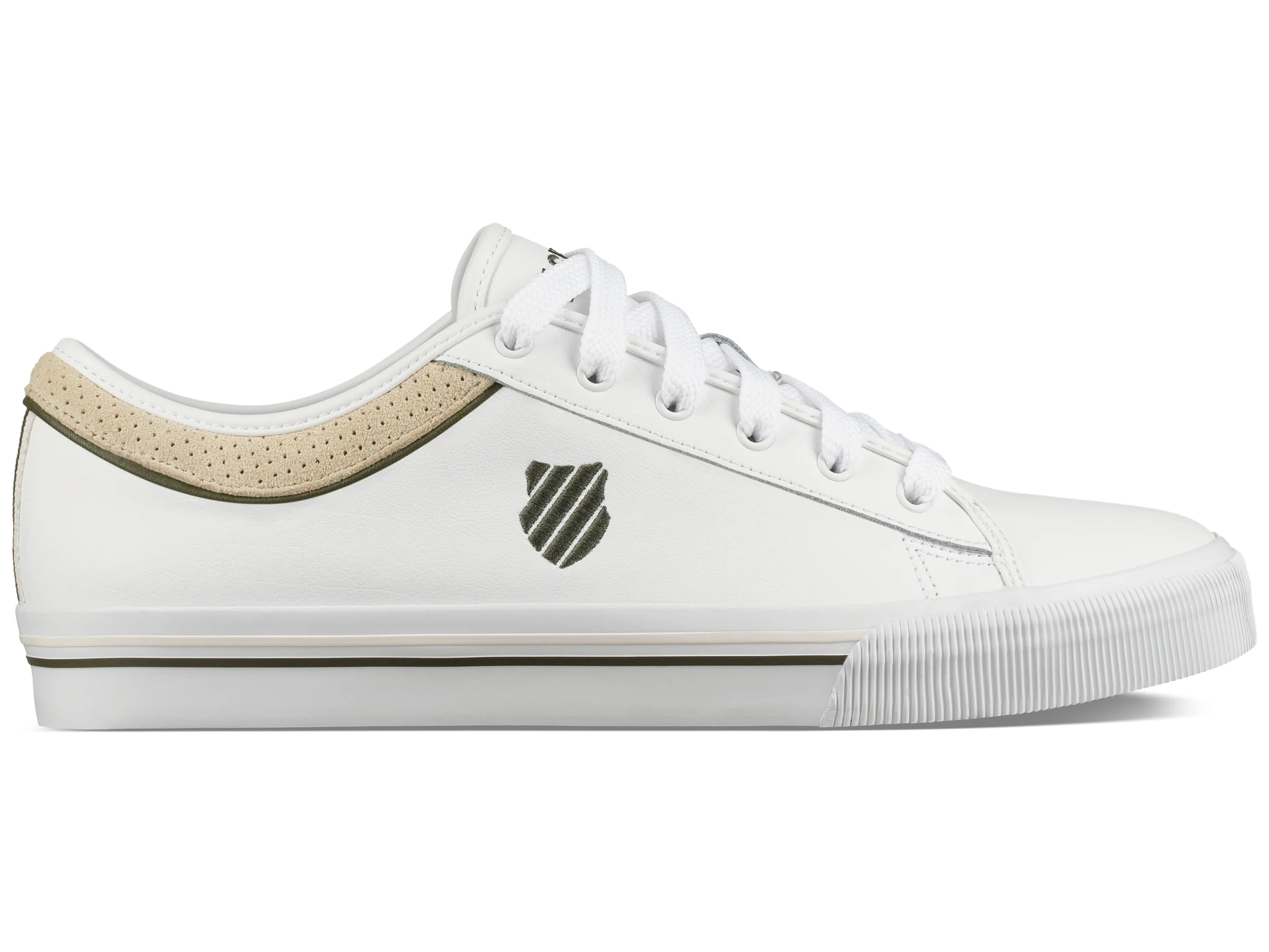 75450-145-M | UNISEX BCV LEATHER | WHITE/RIFLE GREEN/WHISPER WHITE