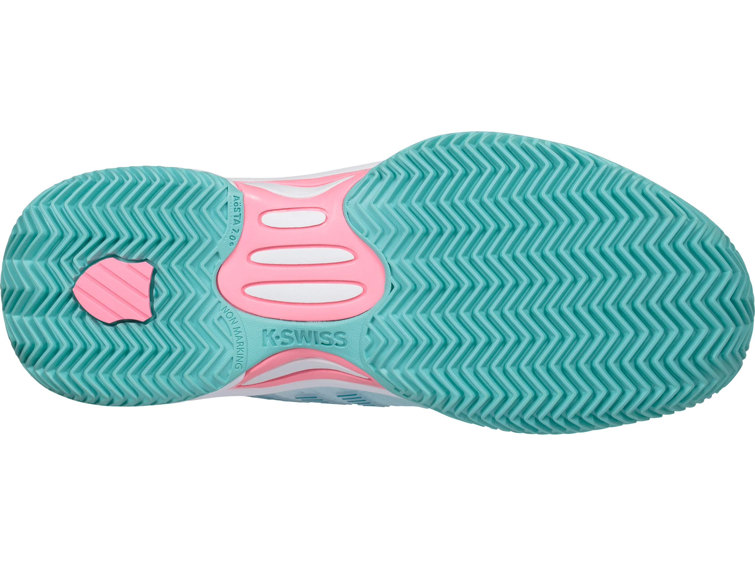 86614-439-M | HYPERCOURT EXPRESS 2 CLAY | ARUBA BLUE/WHITE/SOFT NEON PINK - Image 6