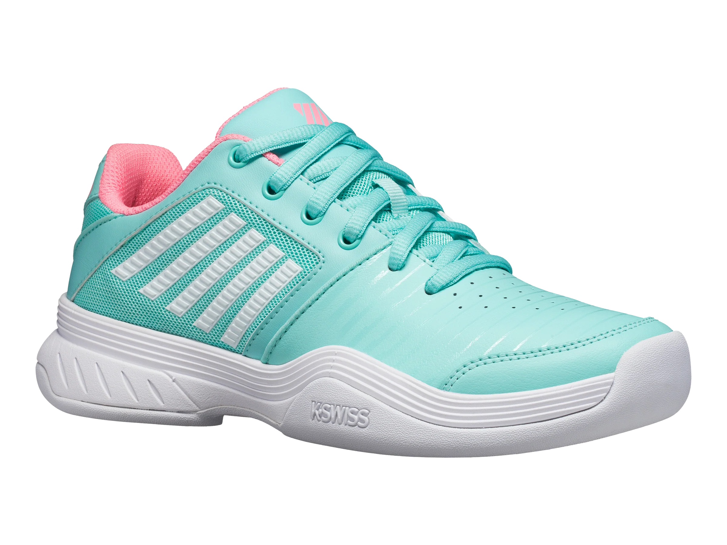 86934-437-M | COURT EXPRESS CARPET | ARUBA BLUE/SOFT NEON PINK/WHITE - Image 2