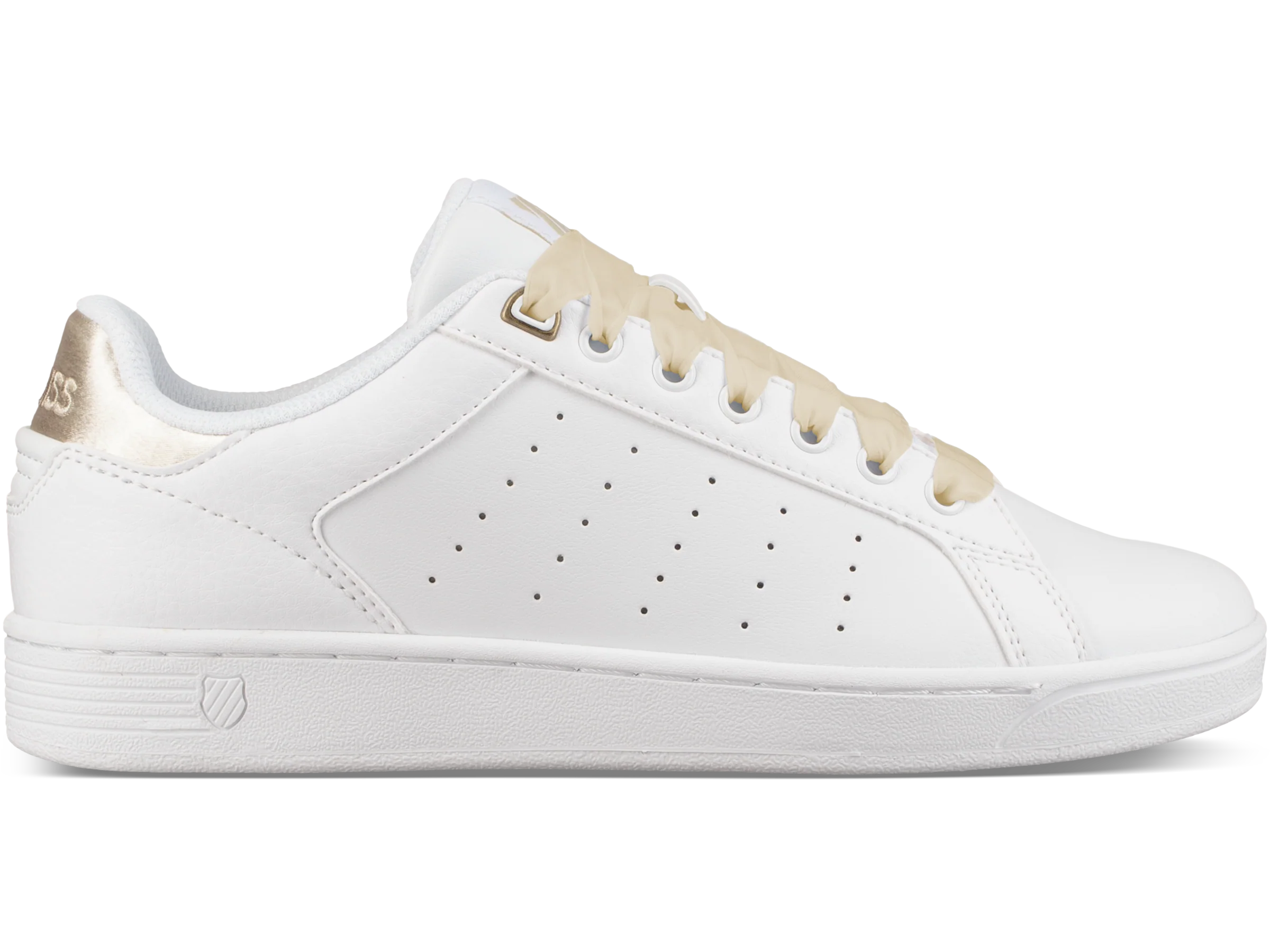 95353-198-M | WOMENS CLEAN COURT CMF | WHITE/OYSTER WHITE