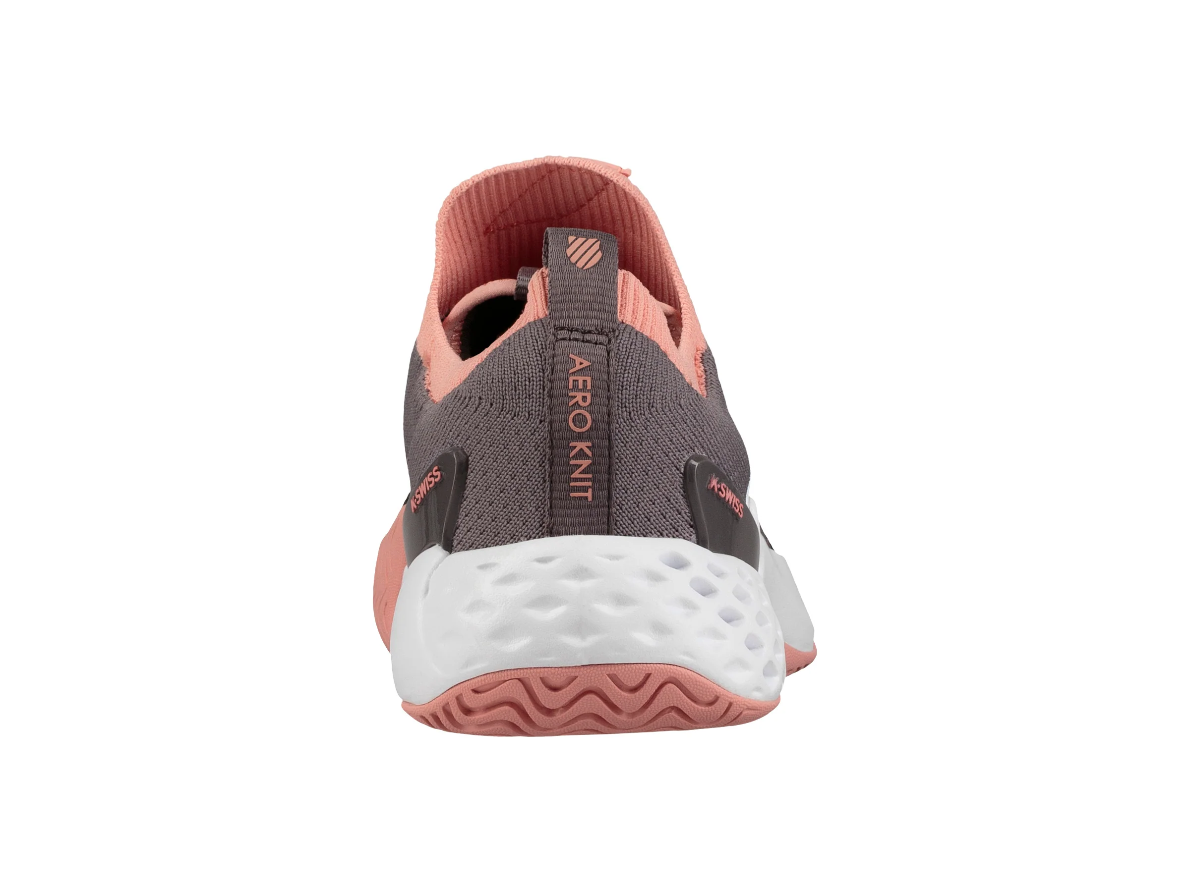 96137-095-M | WOMENS AERO KNIT | PLUM KITTEN/CORAL ALMOND/WHITE - Image 4