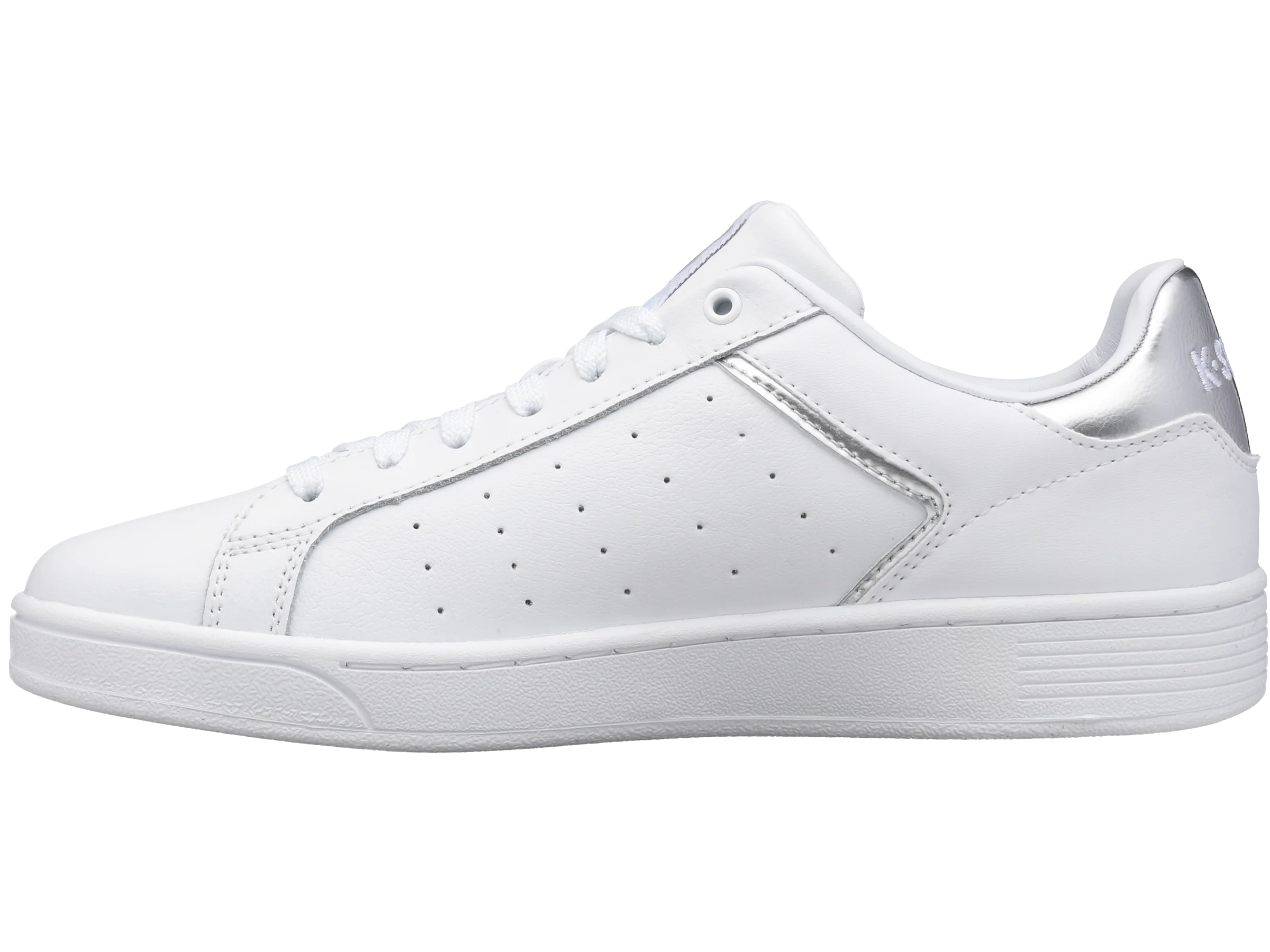 96347-110-M | WOMENS CLEAN COURT II CMF | WHITE/SILVER - Image 5