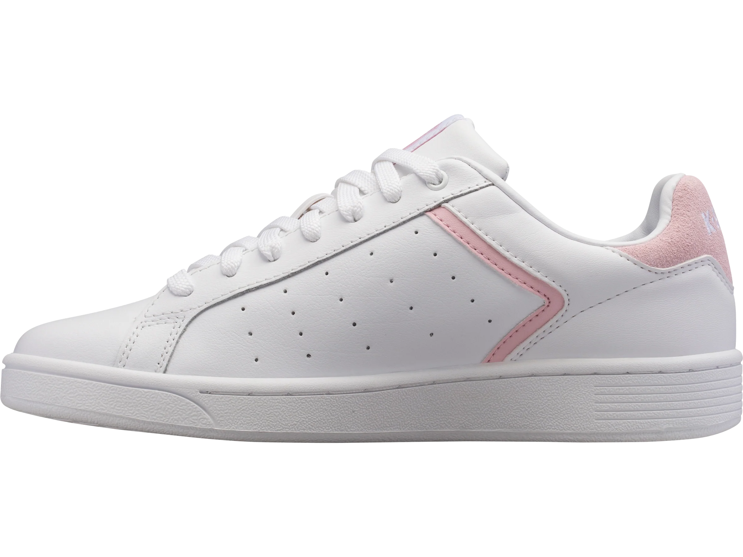 96347-179-M | WOMENS CLEAN COURT II CMF | WHITE/PARFAIT PINK - Image 4