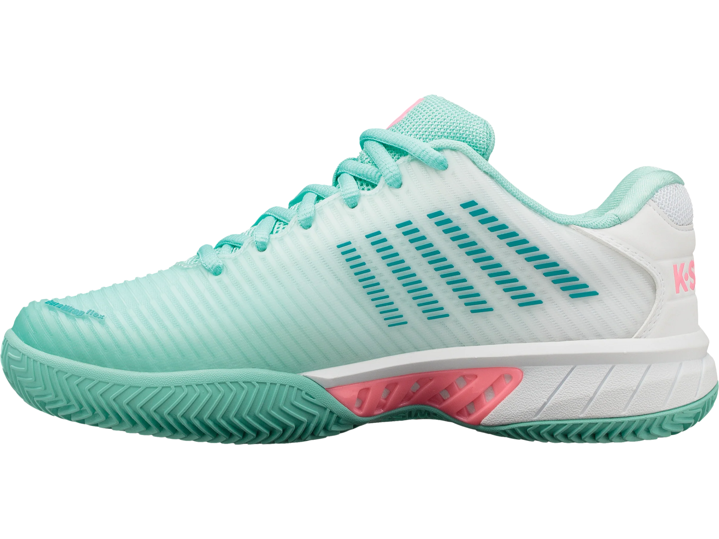 96614-439-M | HYPERCOURT EXPRESS 2 CLAY | ARUBA BLUE/WHITE/SOFT NEON PINK - Image 5