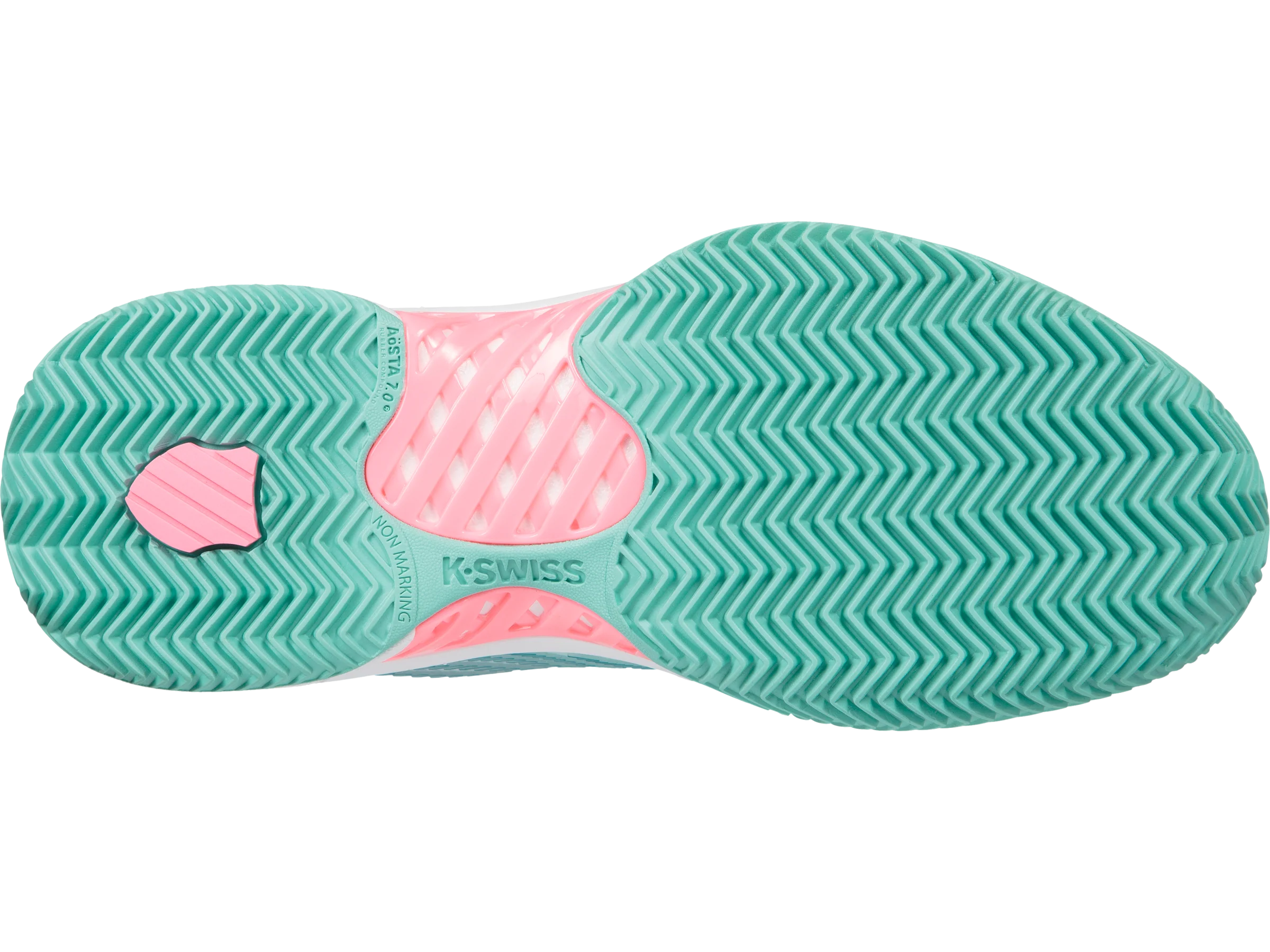 96614-439-M | HYPERCOURT EXPRESS 2 CLAY | ARUBA BLUE/WHITE/SOFT NEON PINK - Image 6