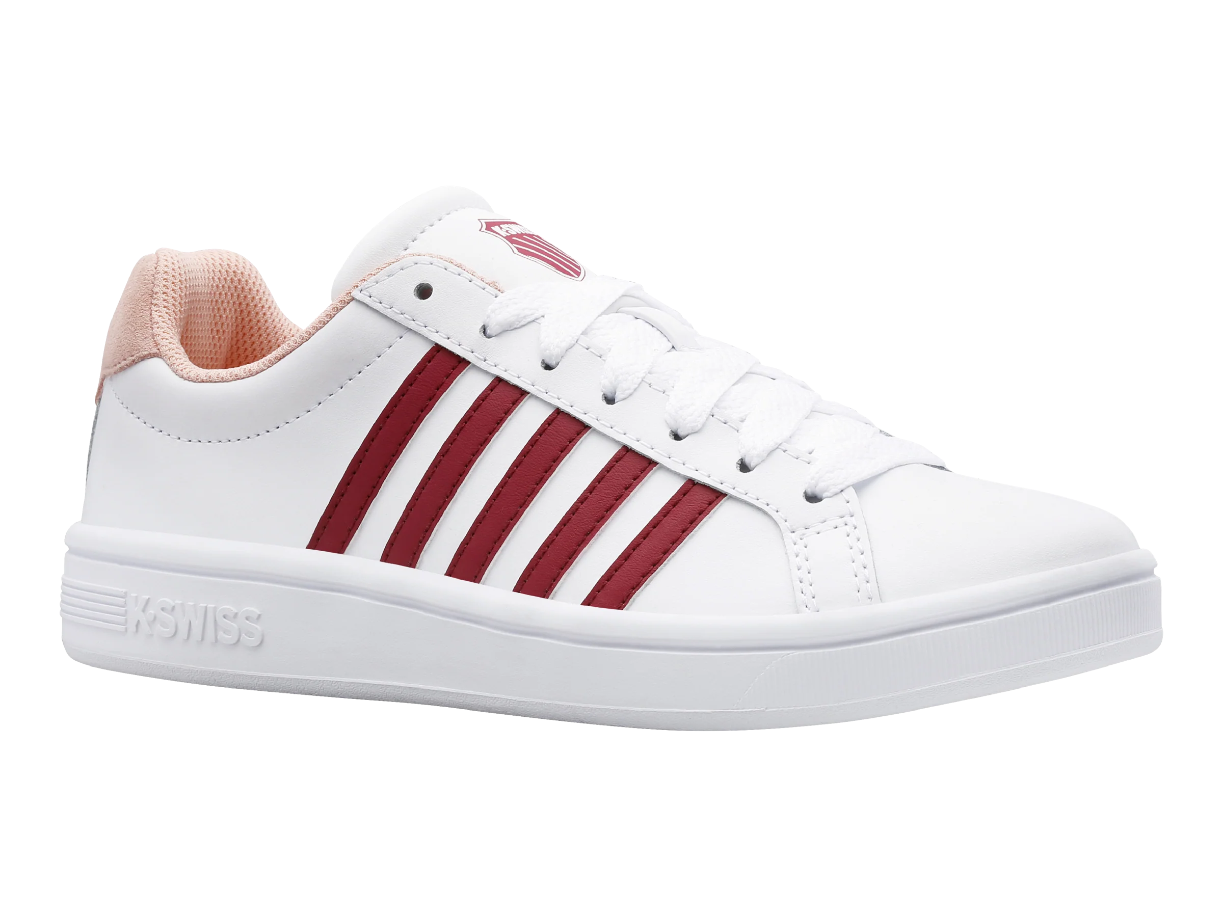 97011-116-M | COURT TIEBREAK | WHITE/BURGUNDY/PEACHY KEEN - Image 2